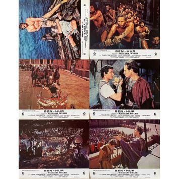 BEN-HUR Lobby Cards Set B - x6 - 9x12 in. - 1959/R1970 - William Wyler, Charlton Heston - Sword-and-sandal