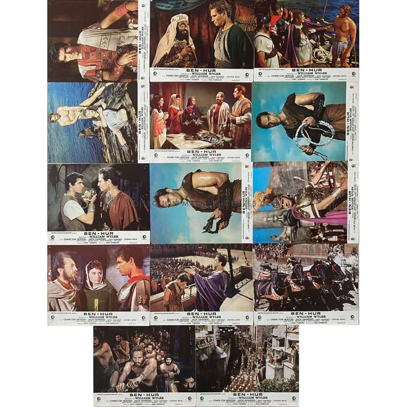 BEN-HUR Lobby Cards x14 - 9x12 in. - 1959 - William Wyler, Charlton Heston - Sword-and-sandal