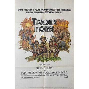 TRADER HORN Movie Poster- 27x41 in. - 1973 - Reza Badiyi, Rod Taylor - erotic