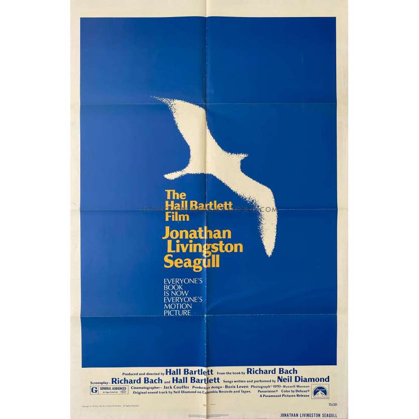 JONATHAN LIVINGSTONE GOELAND Affiche de film- 69x104 cm. - 1973 - James Franciscus, Hall Bartlett