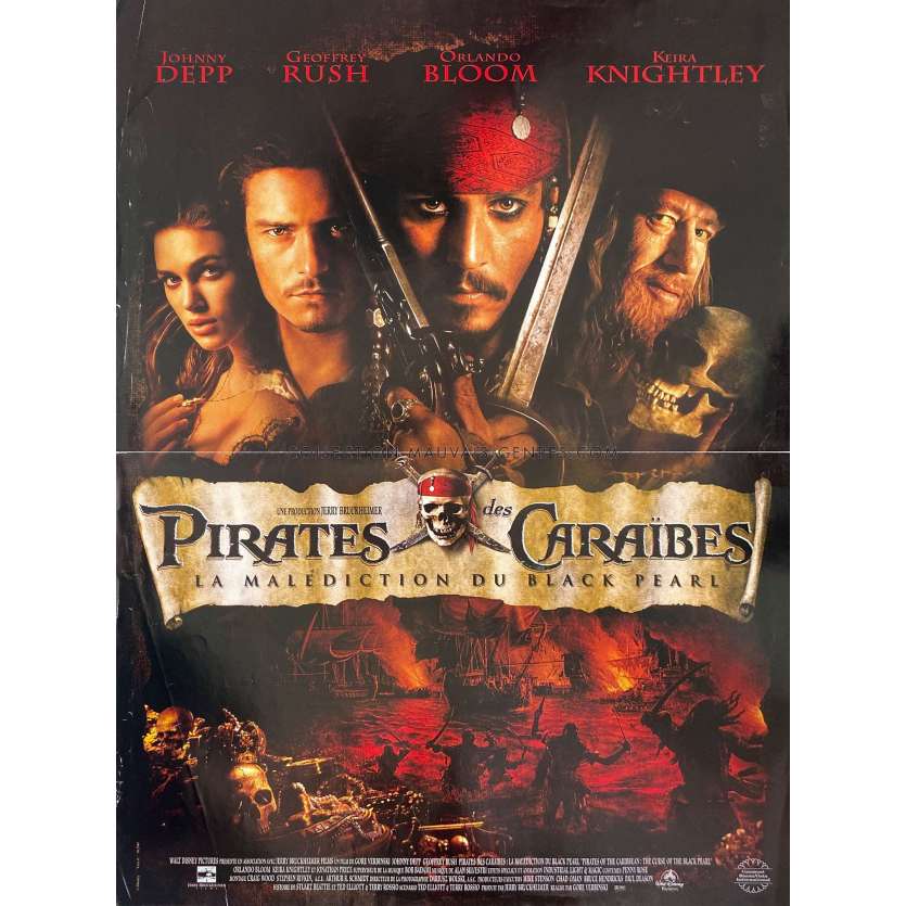 PIRATES OF THE CARIBBEAN Movie Poster- 15x21 in. - 2003 - Gore Verbinski, Johnny Depp - erotic