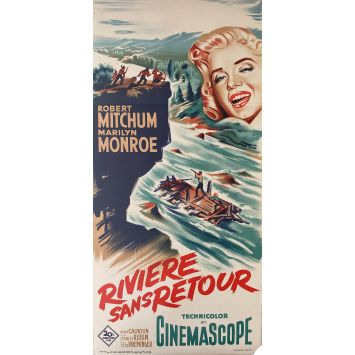 RIVER OF NO RETURN Movie Poster- 15x32 in. - 1954/R1959 - Otto Preminger, Marilyn Monroe - erotic