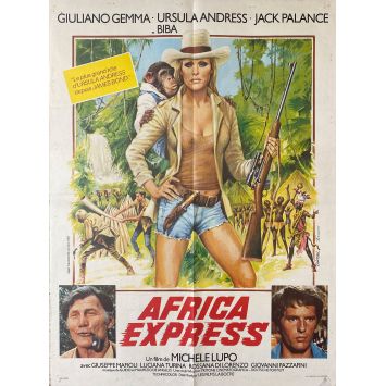 AFRICA EXPRESS Movie Poster- 23x32 in. - 1975 - Michele Lupo, Ursula Andress, Jack Palance - erotic