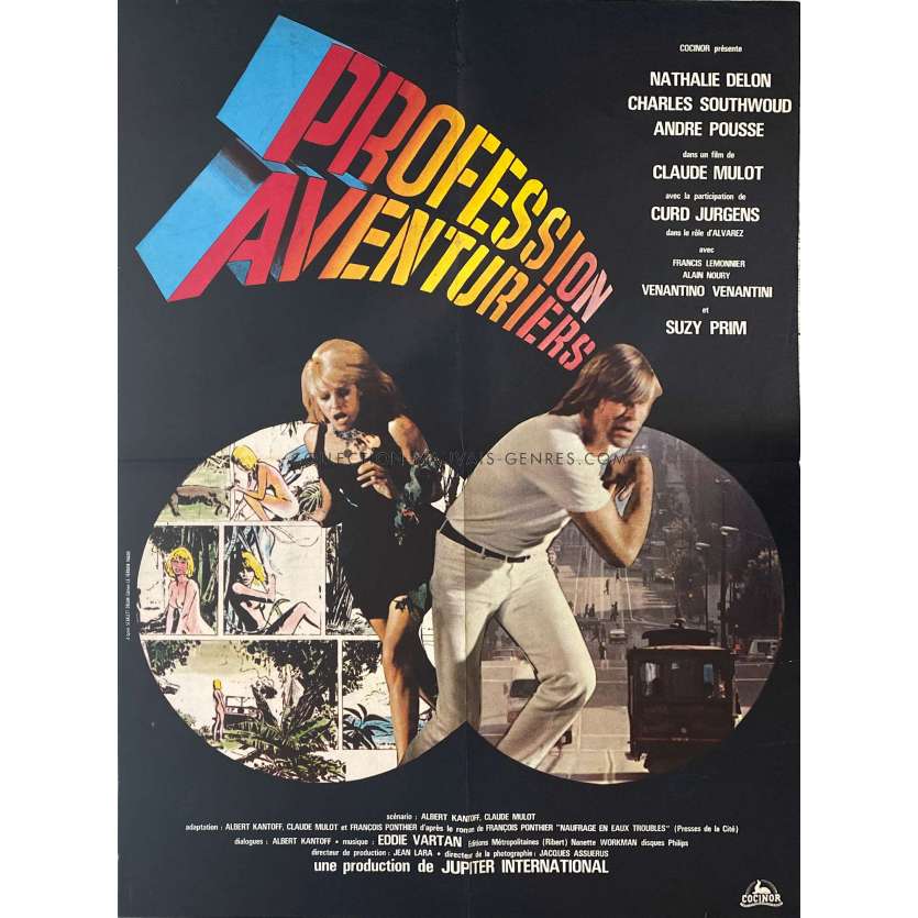 PROFESSION AVENTURIER Affiche de film- 60x80 cm. - 1973 - Nathalie Delon, Claude Mulot