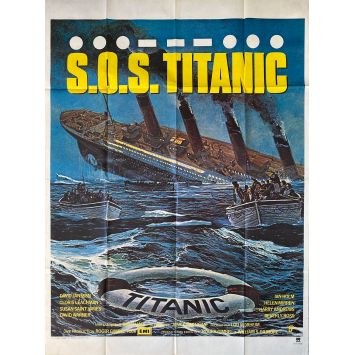 S.O.S. TITANIC Movie Poster- 47x63 in. - 1979 - William Hale, David Janssen - erotic