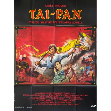 TAI PAN Movie Poster- 47x63 in. - 1986 - Daryl Duke, Bryan Brown - erotic