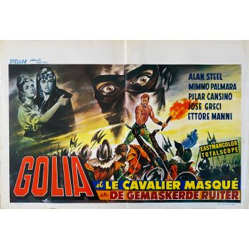 HERCULES AND THE MASKED RIDER Movie Poster- 14x21 in. - 1963 - Piero Pierotti, Sergio Ciani - erotic