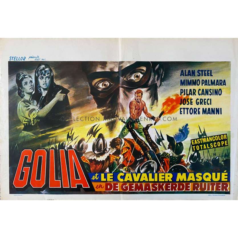 GOLIA LE CAVALIER MASQUE Affiche de film- 35x55 cm. - 1963 - Sergio Ciani, Piero Pierotti