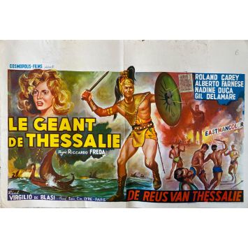 THE GIANTS OF THESSALY Movie Poster- 14x21 in. - 1960 - Riccardo Freda, Roland Carey - erotic