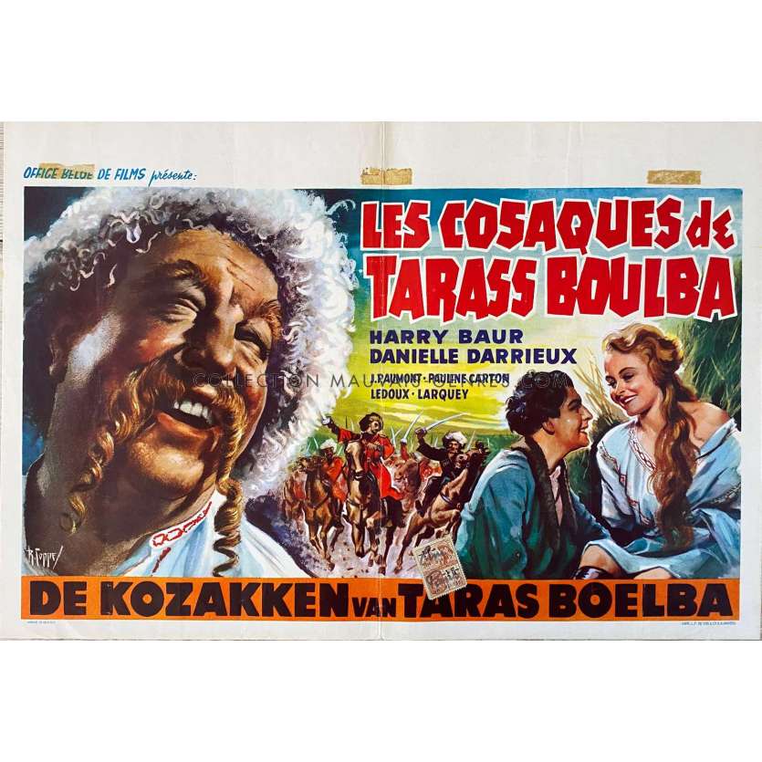 LES COSAQUES DE TARASS BOULBA Affiche de film- 35x55 cm. - 1936 - Harry Baur, Alexis Granowsky