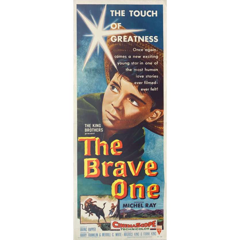 THE BRAVE ONE Movie Poster- 14x36 in. - 1956 - Irving Rapper, Michel Ray - erotic