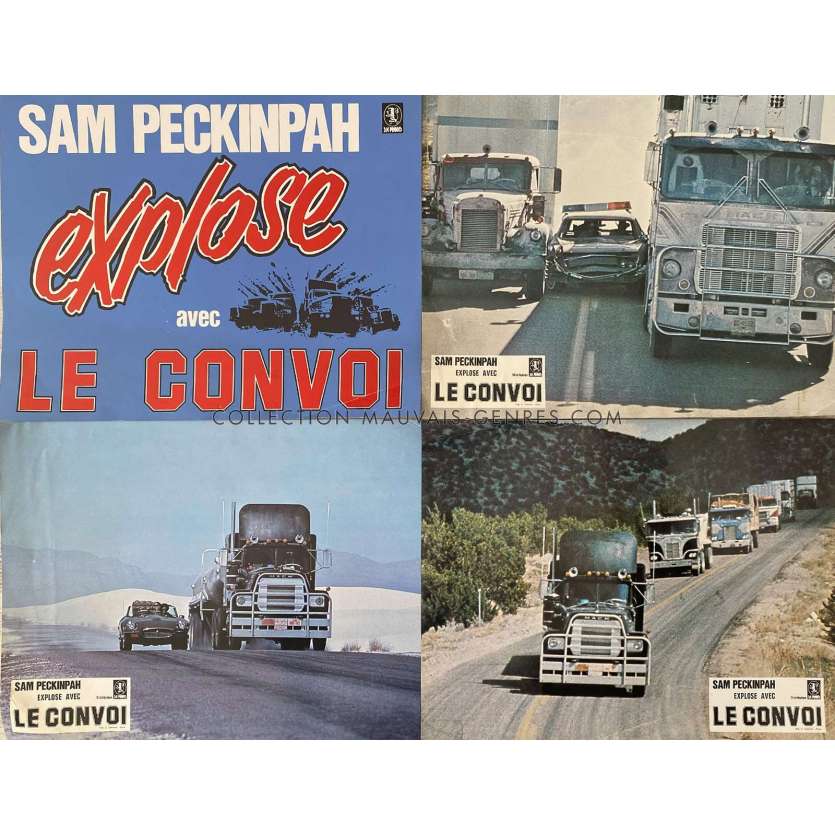 LE CONVOI Photos de film x4 - 21x30 cm. - 1978 - Kris Kristofferson, Ali MacGraw, Sam Peckinpah