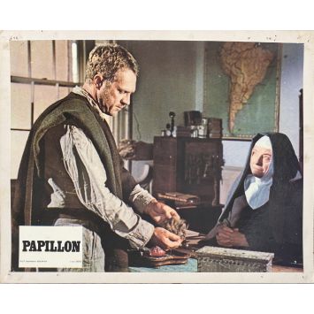 PAPILLON Lobby Cards C-N11 - 9x12 in. - 1973 - Franklin J. Schaffner, Steve McQueen - erotic