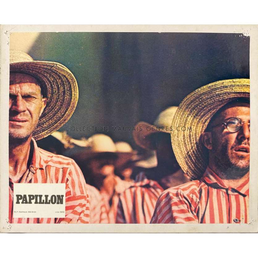 PAPILLON Lobby Cards C-N12 - 9x12 in. - 1973 - Franklin J. Schaffner, Steve McQueen - erotic