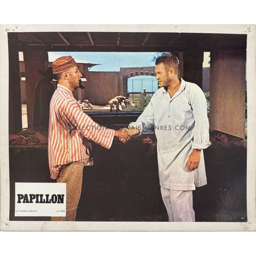 PAPILLON Lobby Cards C-N2 - 9x12 in. - 1973 - Franklin J. Schaffner, Steve McQueen - erotic