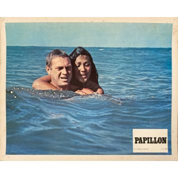 PAPILLON Lobby Cards C-N3 - 9x12 in. - 1973 - Franklin J. Schaffner, Steve McQueen - erotic