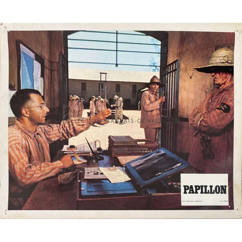 PAPILLON Lobby Cards C-N4 - 9x12 in. - 1973 - Franklin J. Schaffner, Steve McQueen - erotic