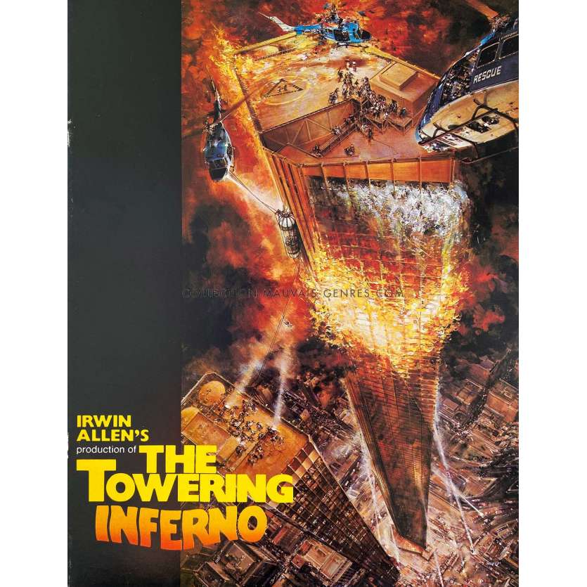 THE TOWERING INFERNO Program 18p - 9x12 in. - 1974 - John Guillermin, Steve McQueen - erotic