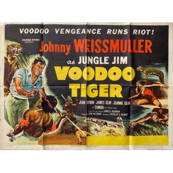 VOODOO TIGER Affiche de film- 76x102 cm. - 1952 - Johnny Weissmuller, Spencer Gordon Bennet