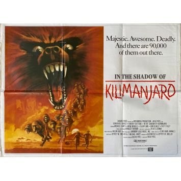 IN THE SHADOW OF KILIMANJARO Movie Poster- 30x40 in. - 1985 - Raju Patel, John Rhys-Davies - erotic
