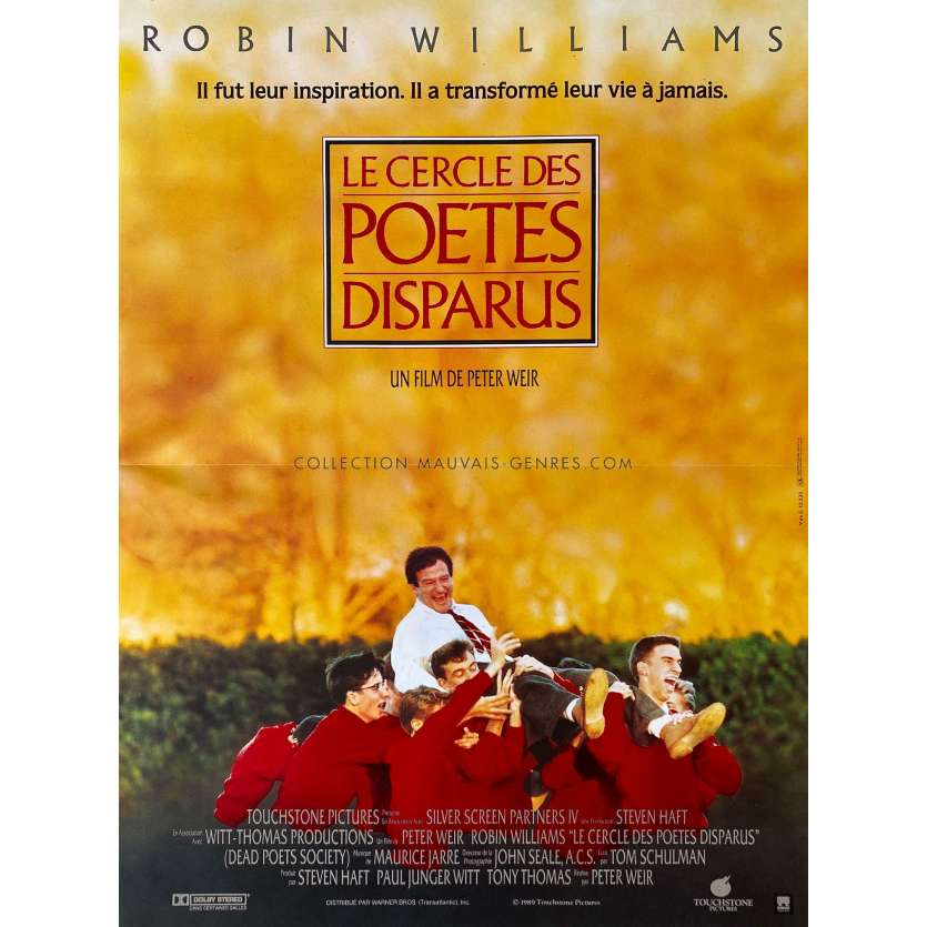 LE CERCLE DES POETES DISPARUS Affiche de film- 40x54 cm. - 1989 - Robin Williams, Peter Weir