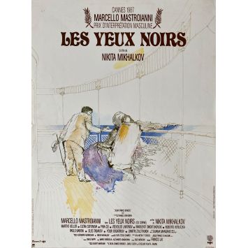 LES YEUX NOIRS Affiche de film- 40x54 cm. - 1987 - Marcello Mastroianni, Nikita Mikhalkov