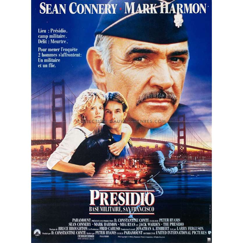 THE PRESIDIO Movie Poster- 15x21 in. - 1988 - Peter Hyams, Sean Connery