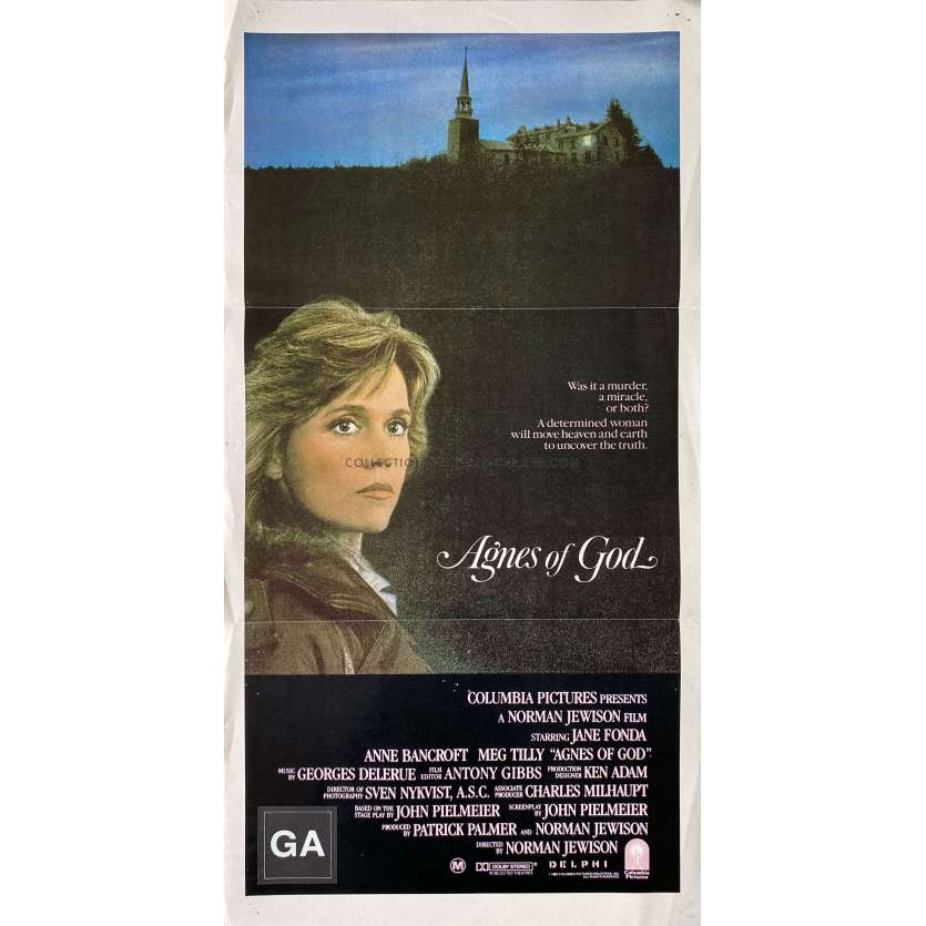 AGNES DE DIEU Affiche de film- 33x78 cm. - 1985 - Jane Fonda, Norman Jewison