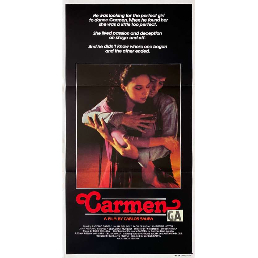 CARMEN Movie Poster- 13x30 in. - 1984 - Francesco Rosi, Julia Migenes
