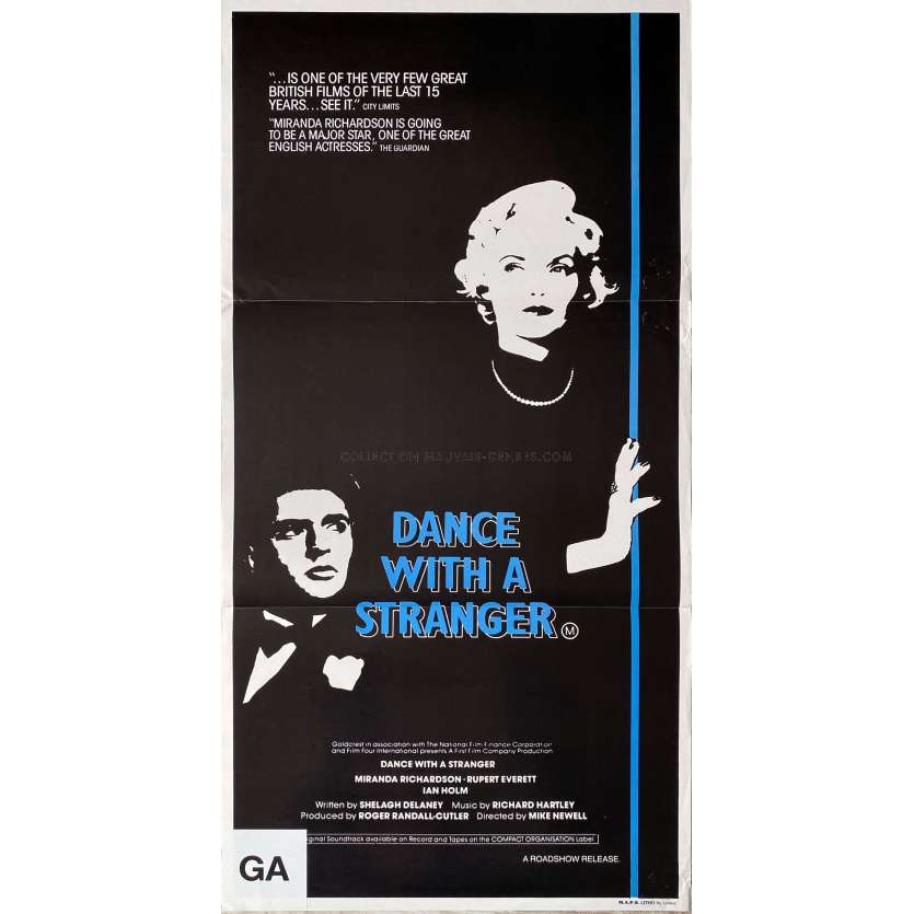 DANCE WITH A STRANGER Affiche de film- 33x78 cm. - 1985 - Miranda Richardson, Mike Newell