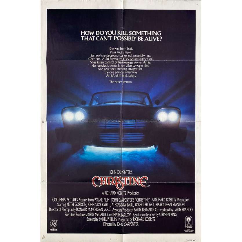 CHRISTINE Affiche de film- 69x104 cm. - 1983 - Keith Gordon, John Carpenter