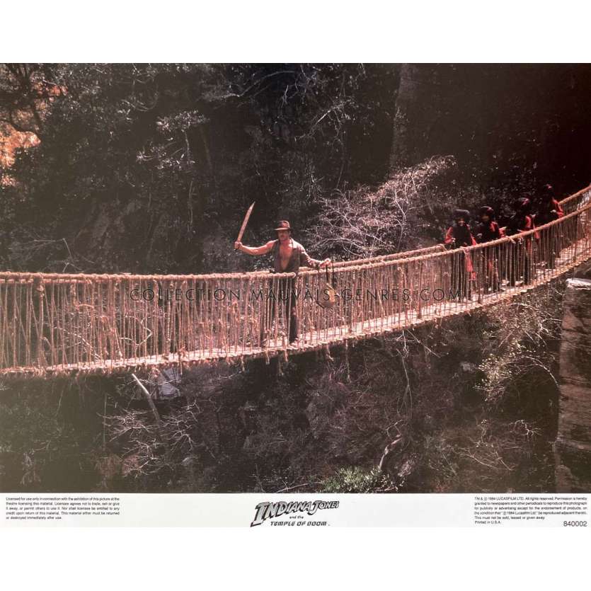 INDIANA JONES ET LE TEMPLE MAUDIT Photo de film N4 - 28x36 cm. - 1984 - Harrison Ford, Steven Spielberg