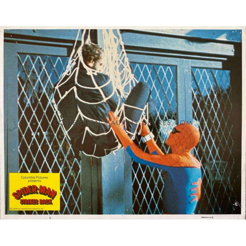 SPIDER-MAN STRIKES BACK Lobby Card N5 - 11x14 in. - 1978 - Ron Satlof, Nicholas Hammond