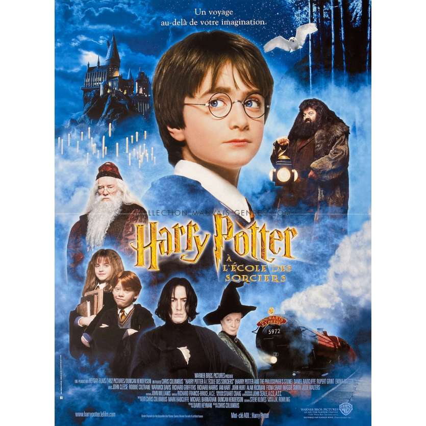 HARRY POTTER AND THE SORCERER'S STONE Movie Poster 1st - 15x21 in. - 2001 - Chris Columbus, Daniel Radcliffe