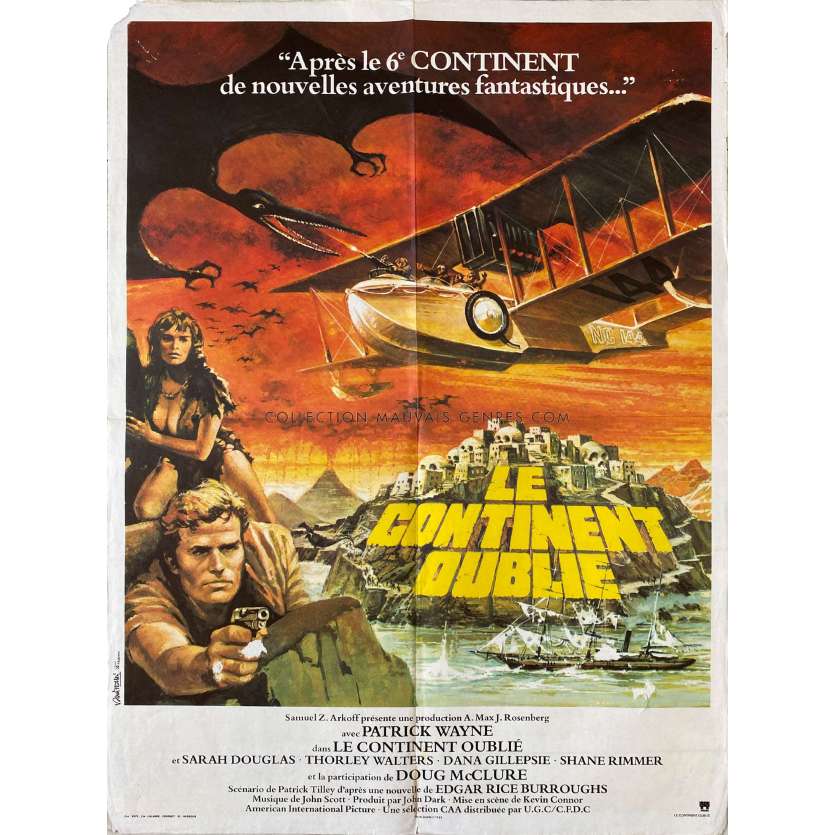 LE CONTINENT OUBLIE Affiche de film- 60x80 cm. - 1977 - Patrick Wayne, Kevin Connor