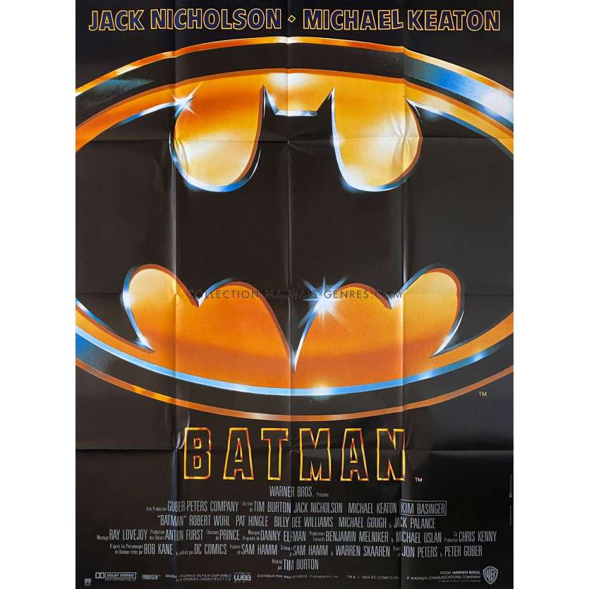 BATMAN Movie Poster- 47x63 in. - 1989 - Tim Burton, Jack Nicholson