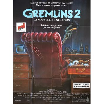 GREMLINS 2 Affiche de film- 120x160 cm. - 1990 - Zach Galligan, Joe Dante