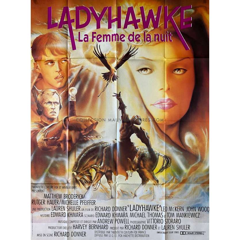 LADYHAWKE Movie Poster- 47x63 in. - 1985 - Richard Donner, Michelle Pfeiffer