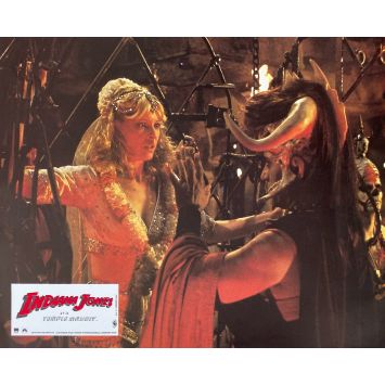 INDIANA JONES AND THE TEMPLE OF DOOM Lobby Card N2 - 9x12 in. - 1984 - Steven Spielberg, Harrison Ford