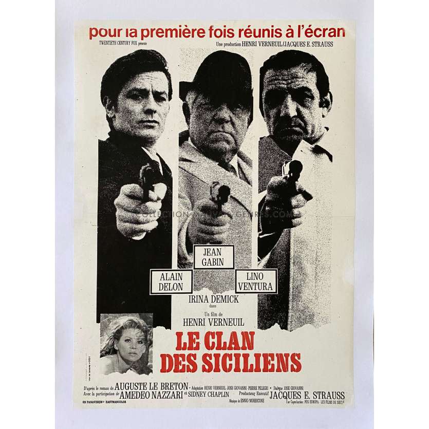 LE CLAN DES SICILIENS Affiche de film- 40x60 cm. - 1969 - Lino Ventura, Henri Verneuil