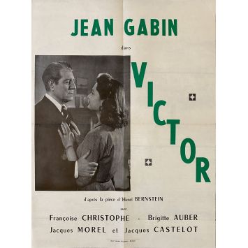 VICTOR Movie Poster- 20x28 in. - 1951 - Claude Heymann, Jean Gabin