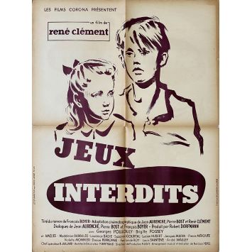 JEUX INTERDITS Affiche de film- 60x80 cm. - 1952 - Brigitte Fossey, René Clément