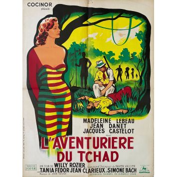 L'AVENTURIERE DU TCHAD Movie Poster- 23x32 in. - 1953 - Willy Rozier, Simone Bach