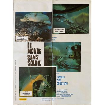 WORLD WITHOUT SUN Movie Poster- 23x32 in. - 1964 - Jacques-Yves Cousteau, Pierre Bidault