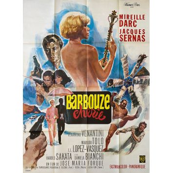 BARBOUZE CHERIE Affiche de film- 120x160 cm. - 1966 - Mireille Darc, José María Forqué