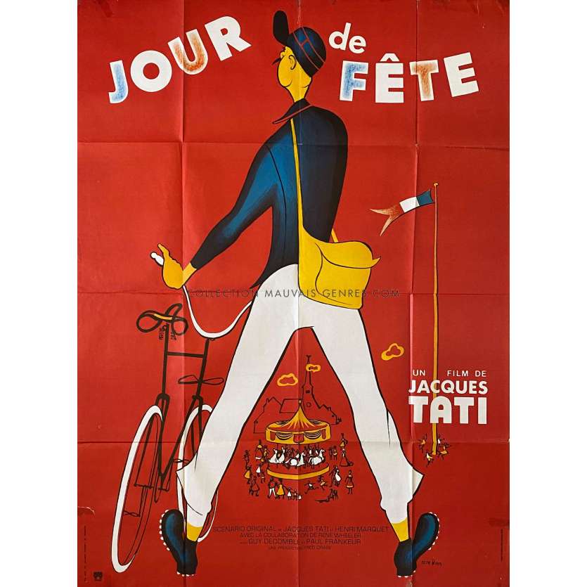 JOUR DE FETE Movie Poster- 47x63 in. - 1949/R1970 - Jacques Tati, Paul Frankeur