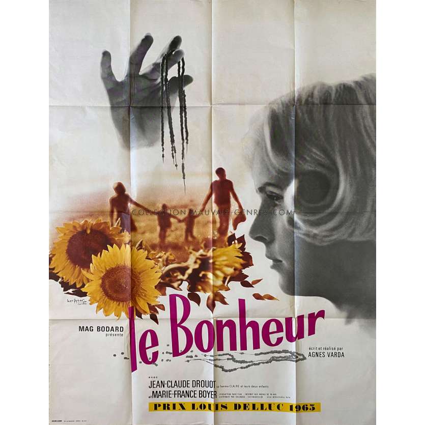 LE BONHEUR Affiche de film- 120x160 cm. - 1967 - Jean-Claude Drouot, Agnès Varda