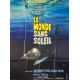 WORLD WITHOUT SUN Movie Poster Shark style. - 47x63 in. - 1964 - Jacques-Yves Cousteau, Pierre Bidault