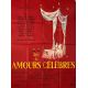 LES AMOURS CELEBRES Affiche de film- 120x160 cm. - 1961 - Jean-Paul Belmondo, Philippe Noiret, Michel Boisrond