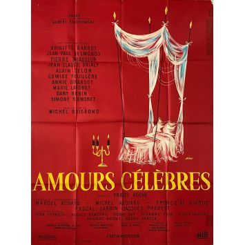 LES AMOURS CELEBRES Affiche de film- 120x160 cm. - 1961 - Jean-Paul Belmondo, Philippe Noiret, Michel Boisrond